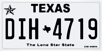 TX license plate DIH4719