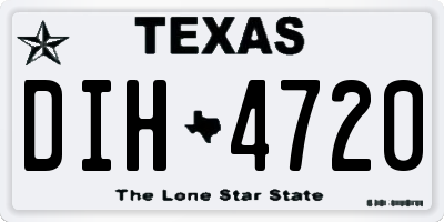 TX license plate DIH4720