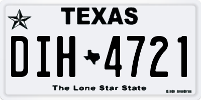 TX license plate DIH4721