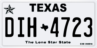 TX license plate DIH4723
