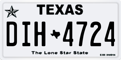 TX license plate DIH4724