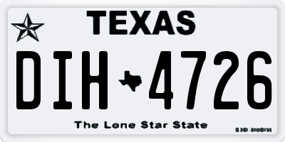 TX license plate DIH4726