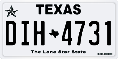TX license plate DIH4731