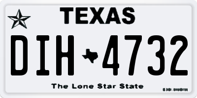 TX license plate DIH4732