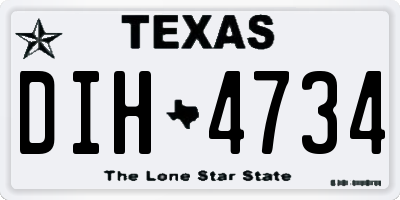 TX license plate DIH4734