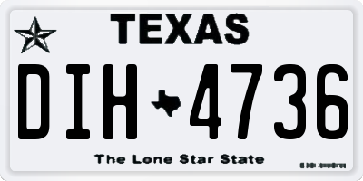 TX license plate DIH4736