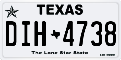 TX license plate DIH4738