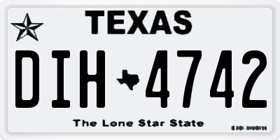 TX license plate DIH4742