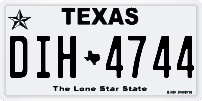 TX license plate DIH4744