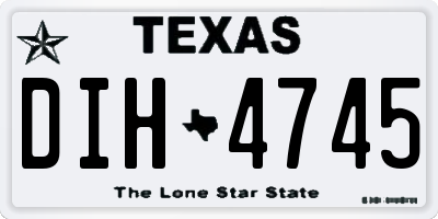 TX license plate DIH4745