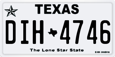 TX license plate DIH4746