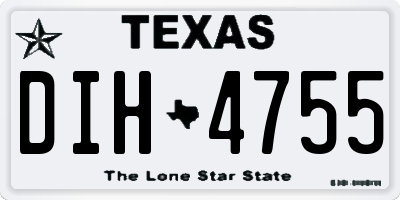 TX license plate DIH4755