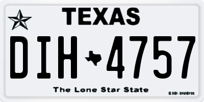 TX license plate DIH4757