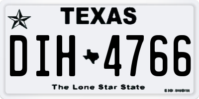 TX license plate DIH4766