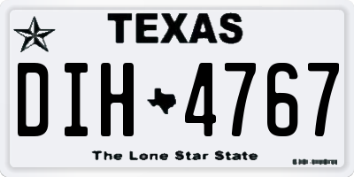 TX license plate DIH4767