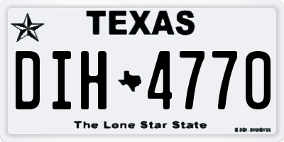 TX license plate DIH4770