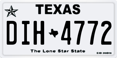 TX license plate DIH4772