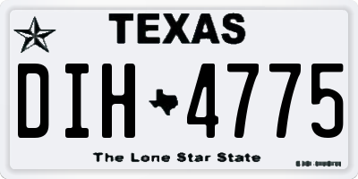 TX license plate DIH4775
