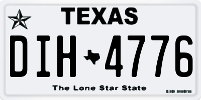 TX license plate DIH4776