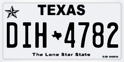 TX license plate DIH4782