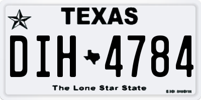 TX license plate DIH4784