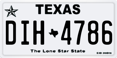 TX license plate DIH4786