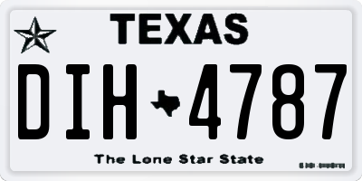 TX license plate DIH4787