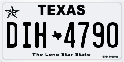 TX license plate DIH4790
