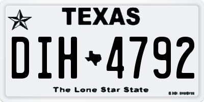 TX license plate DIH4792