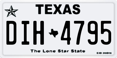 TX license plate DIH4795