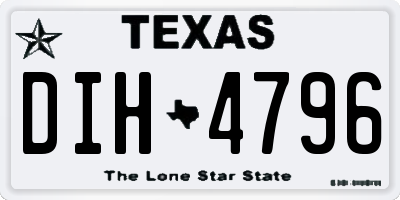 TX license plate DIH4796