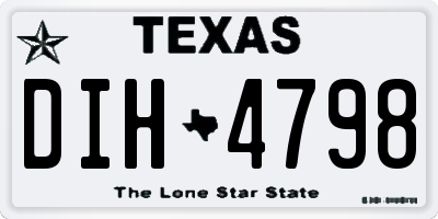 TX license plate DIH4798