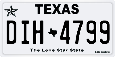 TX license plate DIH4799