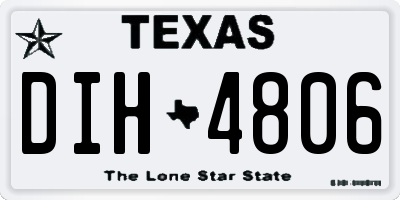 TX license plate DIH4806