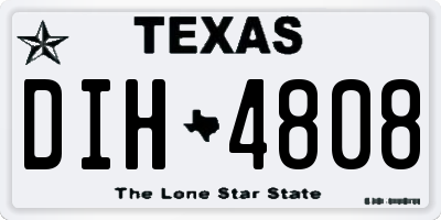 TX license plate DIH4808