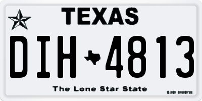 TX license plate DIH4813