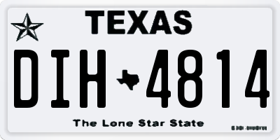 TX license plate DIH4814
