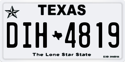 TX license plate DIH4819