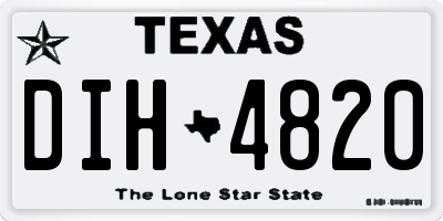 TX license plate DIH4820