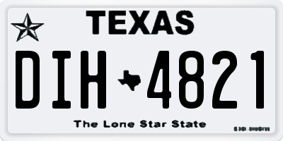 TX license plate DIH4821
