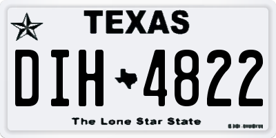 TX license plate DIH4822
