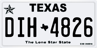 TX license plate DIH4826