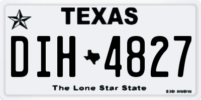 TX license plate DIH4827