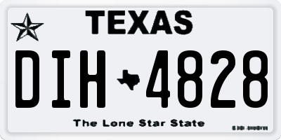 TX license plate DIH4828