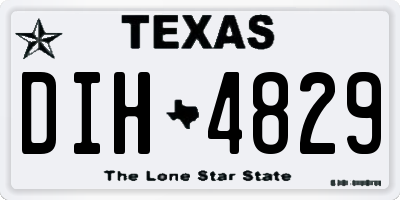 TX license plate DIH4829