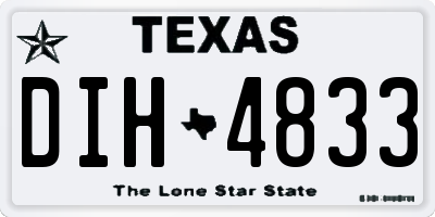TX license plate DIH4833