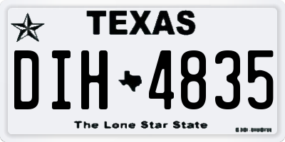 TX license plate DIH4835
