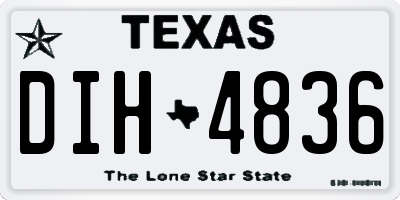 TX license plate DIH4836