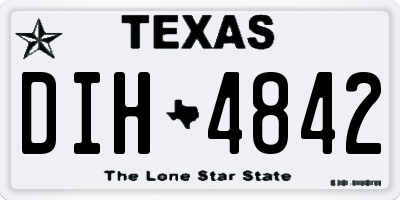 TX license plate DIH4842