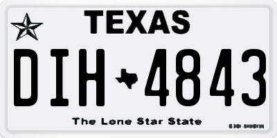 TX license plate DIH4843